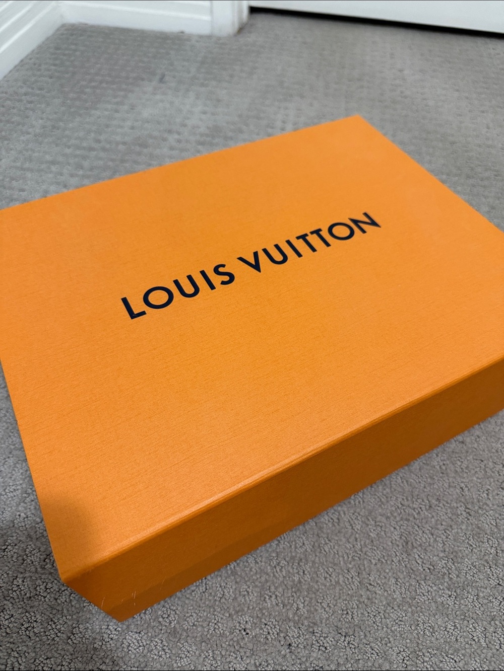 Louis Vuitton Orange Empty purse Box authentic BIG